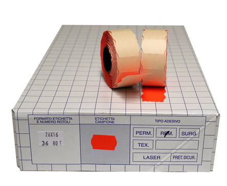 Hinnoittelukoneen etiketti BLITZ 26x16 - Hinnoittelukoneen nauhat ja väritelat - 125820 - 1