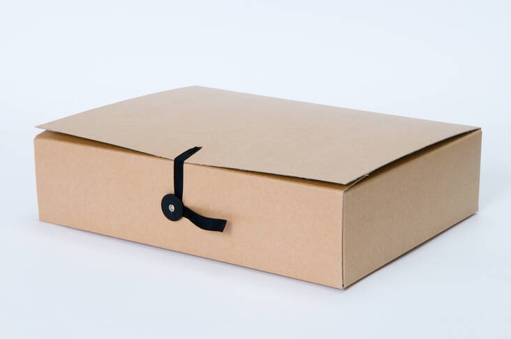 Arkistokotelo A4/8cm nappi+nauha - Arkistointikannet - 103100 - 1