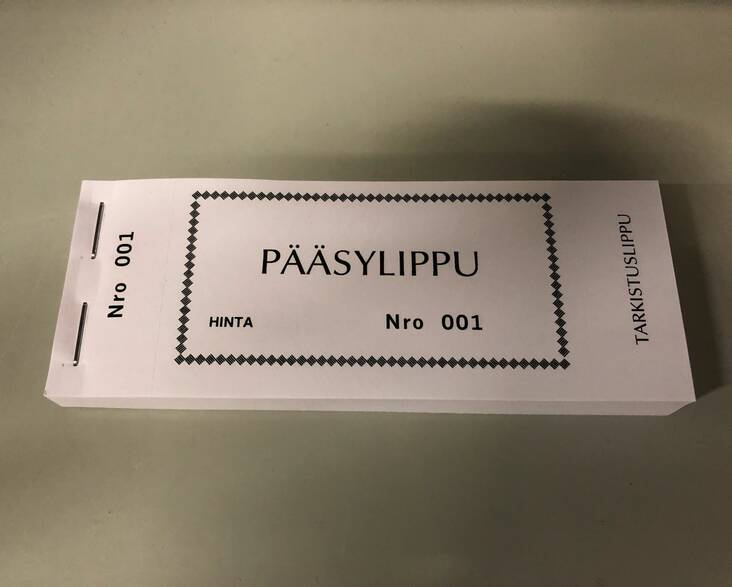 Pääsylippu numeroitu 100kpl/nide - Muut paperijalosteet - 102230 - 2