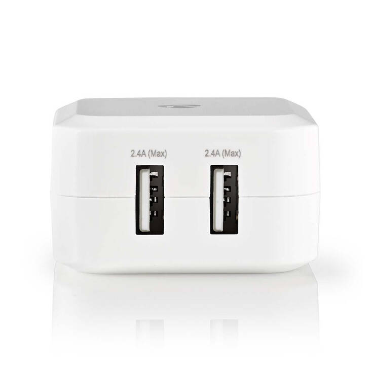 Seinälaturi 2x USB-A - 4.8A NEDIS - Puhelintarvikkeet - 155420 - 1