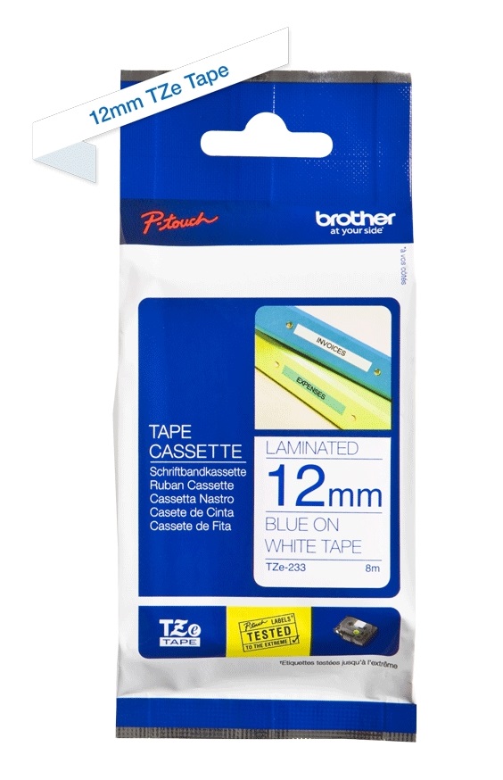 Tarranauha BROTHER 12mmx8m TZe-233 - Tarranauhat Brother - 104130 - 1
