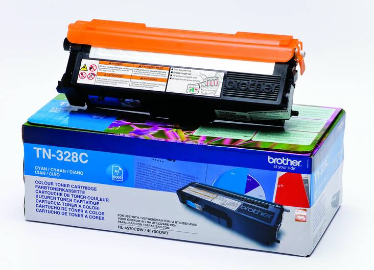 Värikasetti BROTHER TN-328C laser - Brother laservärikasetit ja rummut - 124840 - 1