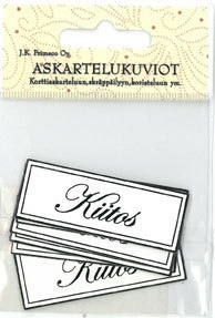 Askartelukuvio Kiitos 6kpl/pkt - Askartelutarvikkeet - 150741 - 1