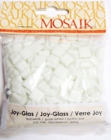 Mosaiikki lasinen white 200g - Askartelutarvikkeet - 147121 - 1
