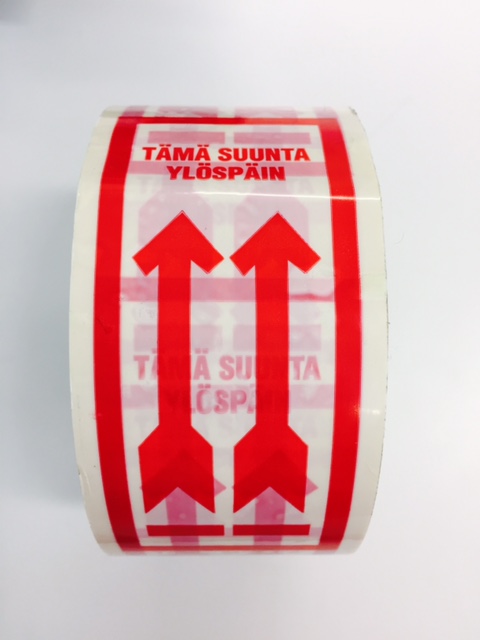 Huomioteippi 50mmx66m TÄMÄ SUUNTA YLÖSPÄ - Muut erikoisteipit - 148192 - 1