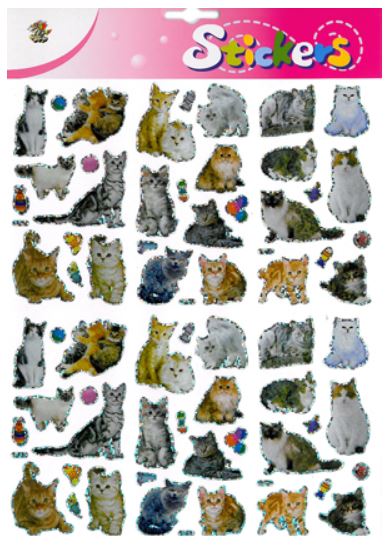 Jättitarra-arkki Kissat - Tarrat ja tarrakirjat - 169983 - 1