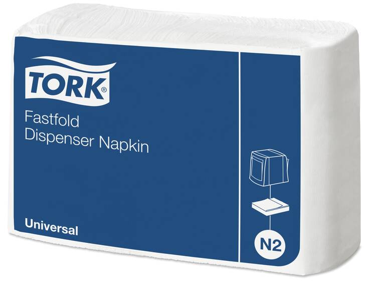 Lautasliina 25x30cm TORK Fastfold N2 - Servietit ja lautasliinat - 124933 - 1