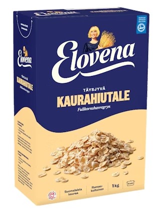 Kaurahiutale 1kg ELOVENA - Kuivakaappi ja leivonta - 180543 - 1