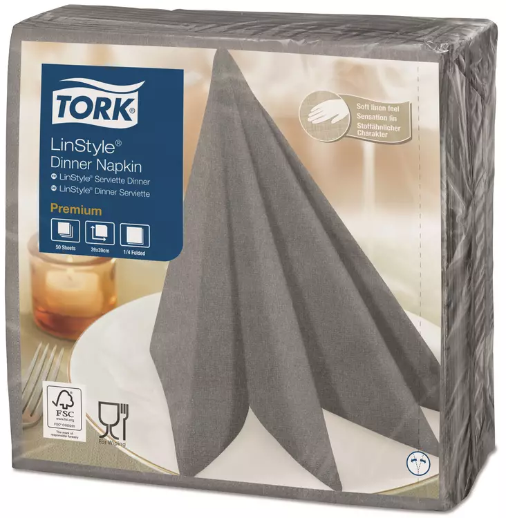 Lautasliina 39x39cm TORK Linstyle Dinner - Servietit ja lautasliinat - 159393 - 1