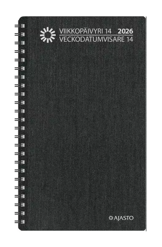 Viikkopäivyri 14, tummanharmaa - Pöytäkalenterit - 185233 - 1