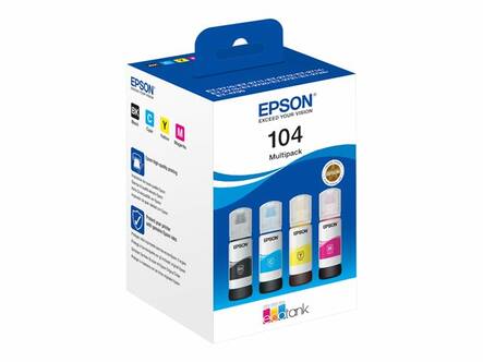 EPSON 104 mustesuihku pullo Multipack - Mustesuihkuvärit Epson - 177454 - 1