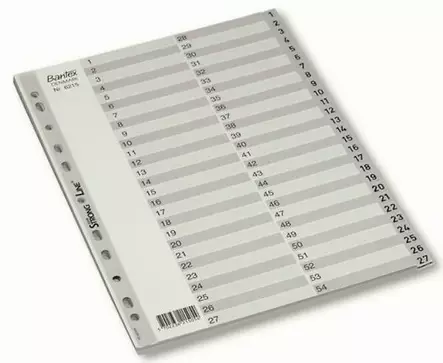 Rekisteri 1-54 A4 BANTEX muovi - Rekisterisarjat, muoviset - 183534 - 1