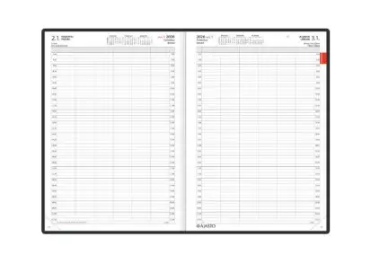 Ajanvaraus A4 sidottu, päivä/sivu - Pöytäkalenterit - 185264 - 2