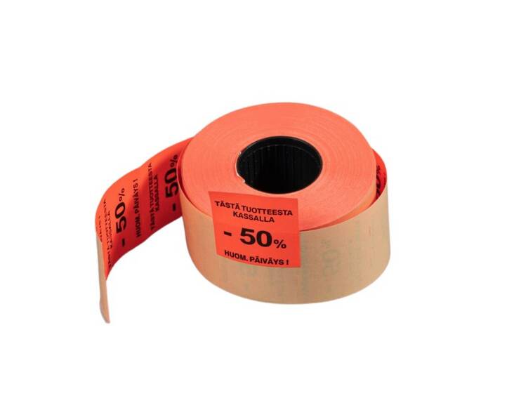 Hinnoittelukoneen etiketti 29x28 - Hinnoittelukoneen nauhat ja väritelat - 151524 - 1