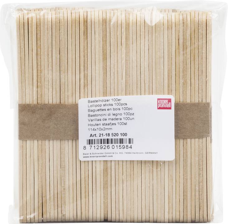 Jäätelötikut askarteluun 100kpl/pss - Askartelutarvikkeet - 147934 - 1