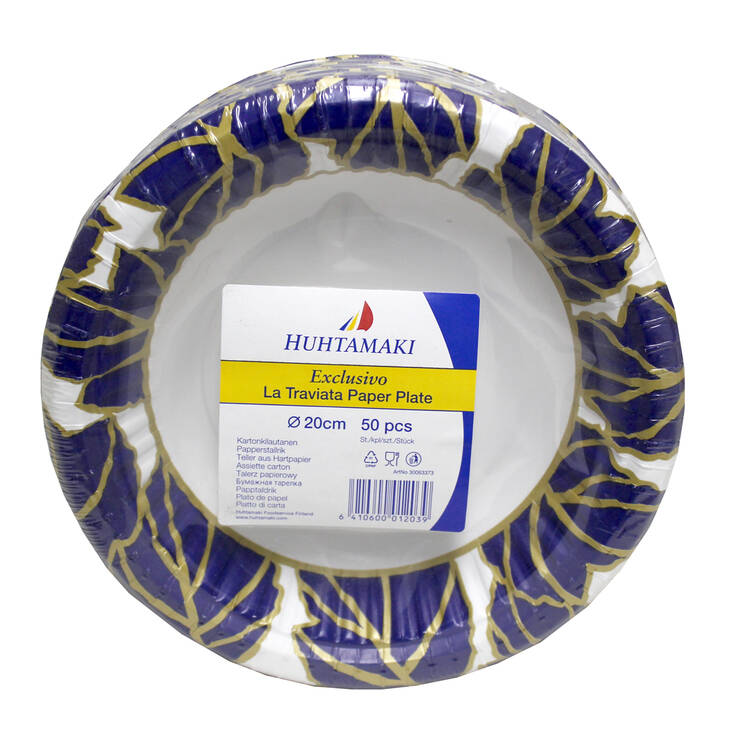 Lautanen 20cm syvä HUHTAMÄKI Traviata - Kertakäyttölautaset ja -kulhot - 114454 - 1