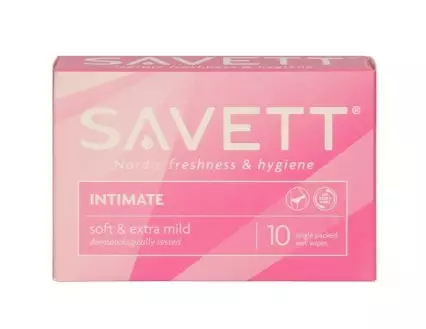 Kosteuspyyhe 10kpl/pkt SAVETT Intimate - Kosmetiikka ja pesuaineet - 187114 - 1