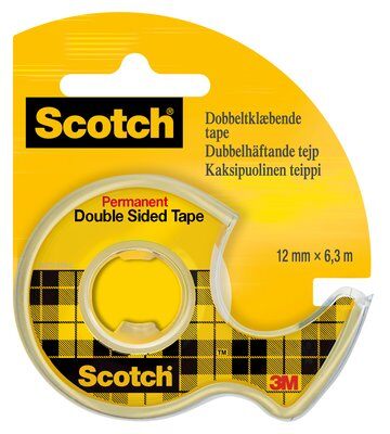 Teippi 12mm/6,3m SCOTCH 136D - Kaksipuoleiset teipit ja kiinnitystarrat - 104555 - 1