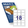 Tulostustarra 63,5x46,6 MULTI3 18-jak - Tulostus- ja kopiotarrat - 127315 - 1