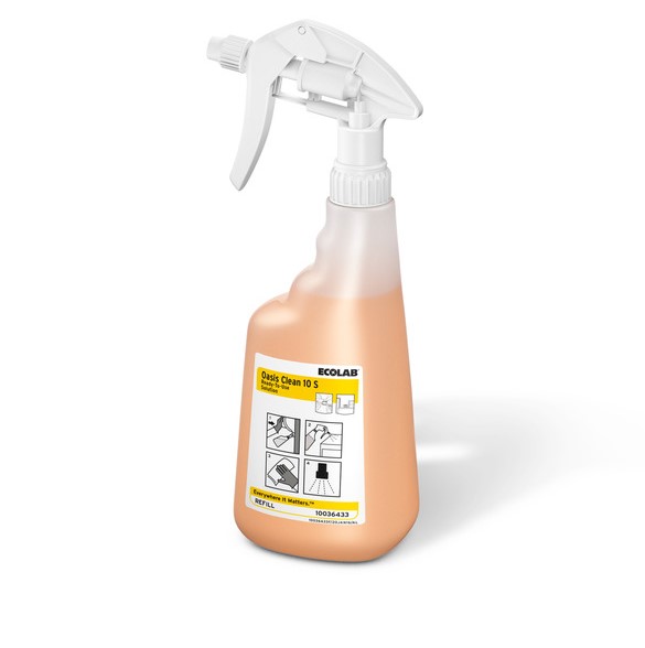 Käyttöliuospullo 650ml Oasis Clean 10S - Yleispuhdistusaineet - 178345 - 1