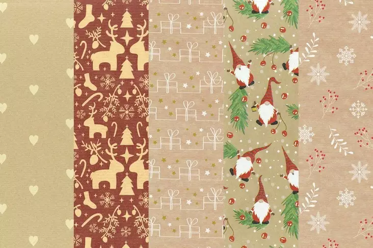 Lahjapaperi 70cm/5m WINTERIA - Lahjapaperit - 168585 - 1