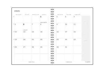 Wega Life, harmaa - Pöytäkalenterit - 185256 - 2