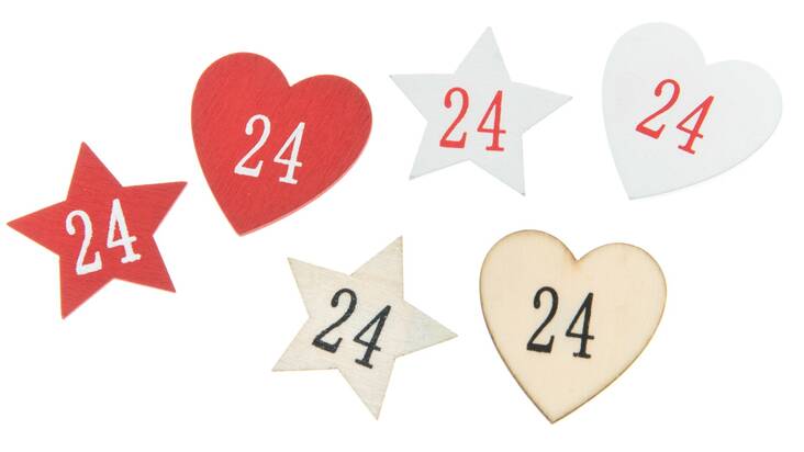 Kalenterikuviot numeroilla 1-24 - Askartelutarvikkeet - 158676 - 1