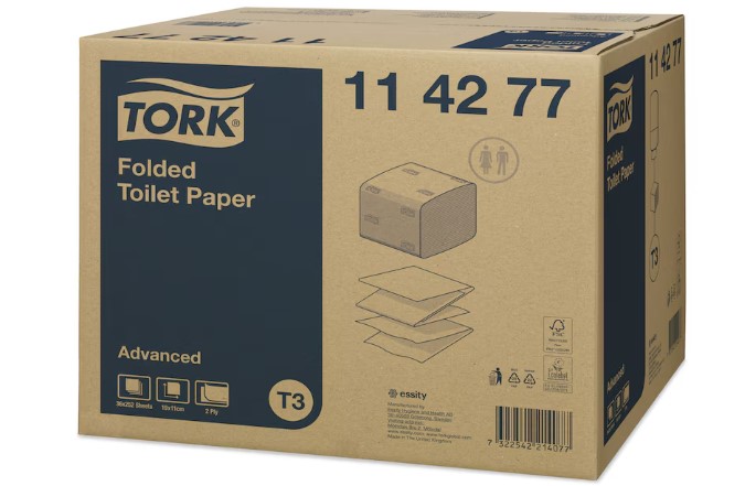 WC-paperi TORK Advanced T3 - Arkki wc-paperit ja annostelijat - 156876 - 1