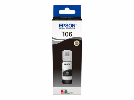 EPSON 106 mustesuihku pullo - Mustesuihkuvärit Epson - 168507 - 1