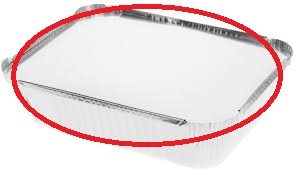 Kansi alumiinivuokaan 1,9L - Elintarvikepaperit ja -pussit - 164407 - 1