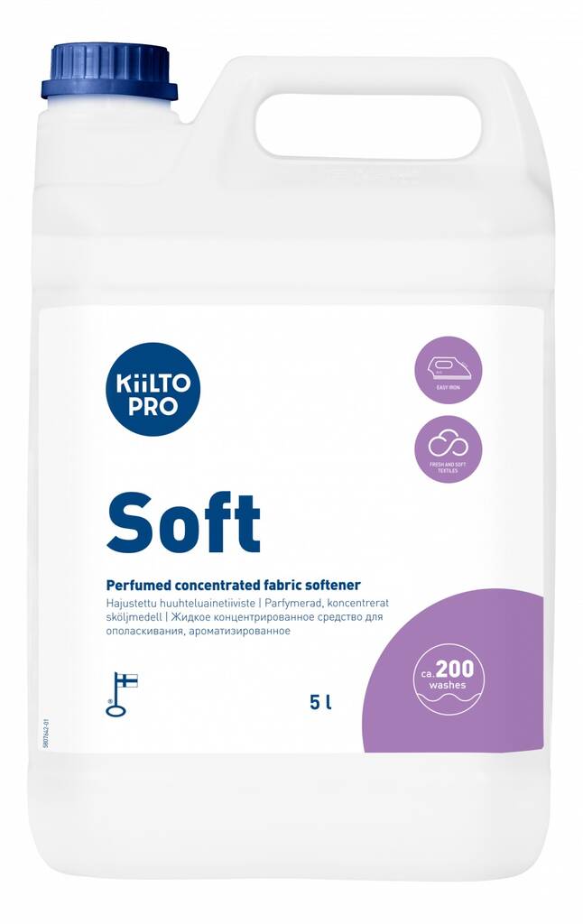 Huuhteluaine 5L KIILTO Soft - Tekstiilien puhdistus ja huolto - 162817 - 1