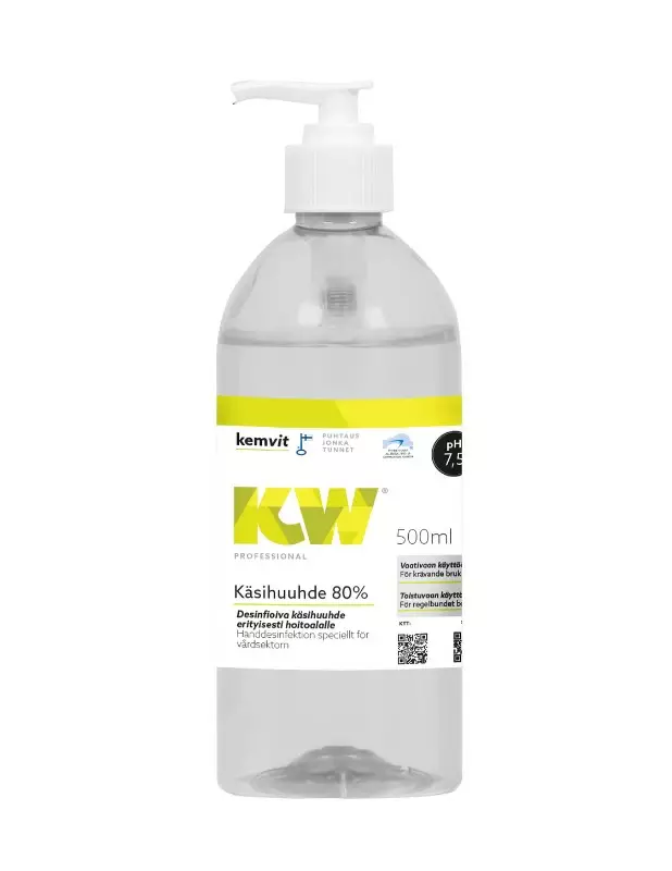 Käsihuuhde 80% 500ml KW - Kosteusrasvat ja käsihuuhteet - 127117 - 1