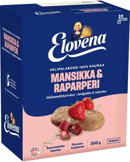 Välipalakeksi Elovena 10x30g/pkt - Keksit ja korput - 181438 - 1