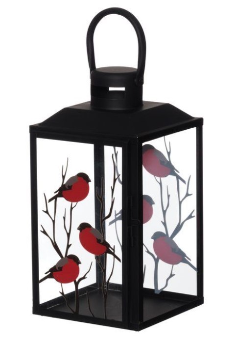 Lyhty punatulkku 33cm 4Living - Kynttilät, lyhdyt ja tarvikkeet - 172078 - 1