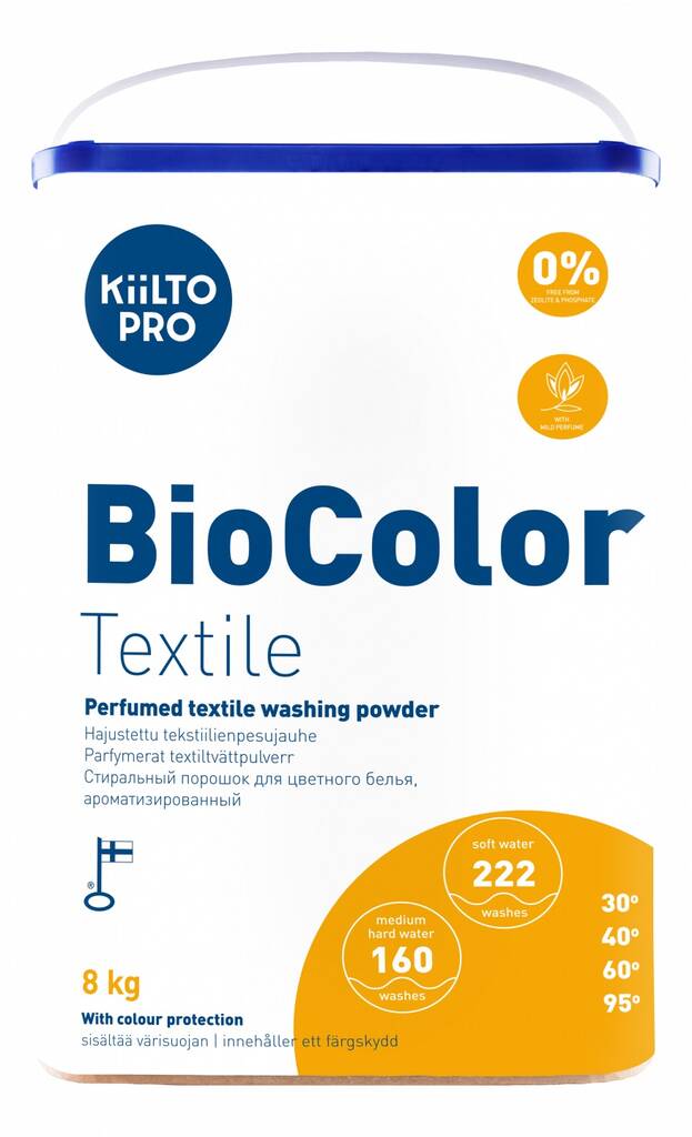 Pyykinpesuaine 8kg KIILTO Biocolor - Tekstiilien puhdistus ja huolto - 162818 - 1