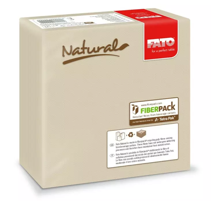 Lautasliina 38x38cm 1/4 FATO Natural - Servietit ja lautasliinat - 181058 - 1