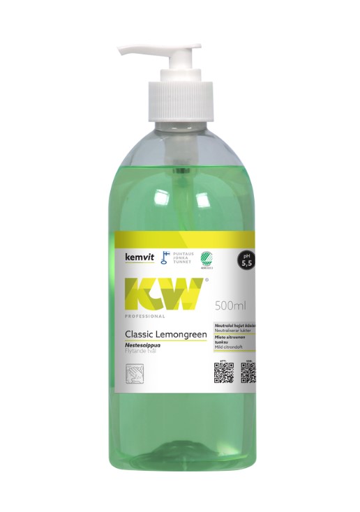 Nestesaippua 500ml KW Classic Lemongreen - Saippuat ja annostelijat - 127538 - 1