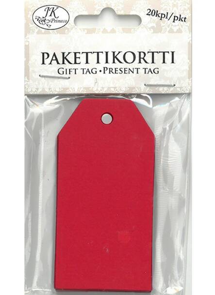 Pakettikortti punainen - Askartelutarvikkeet - 171929 - 1