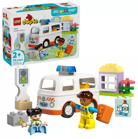 Ambulanssi ja kuljettaja LEGO Duplo Town - Legot - 184629 - 1