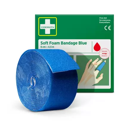 Laastari 6cm/4,5m CEDERROTH Soft Foam - Haavatyynyt ja verkot - 159229 - 1