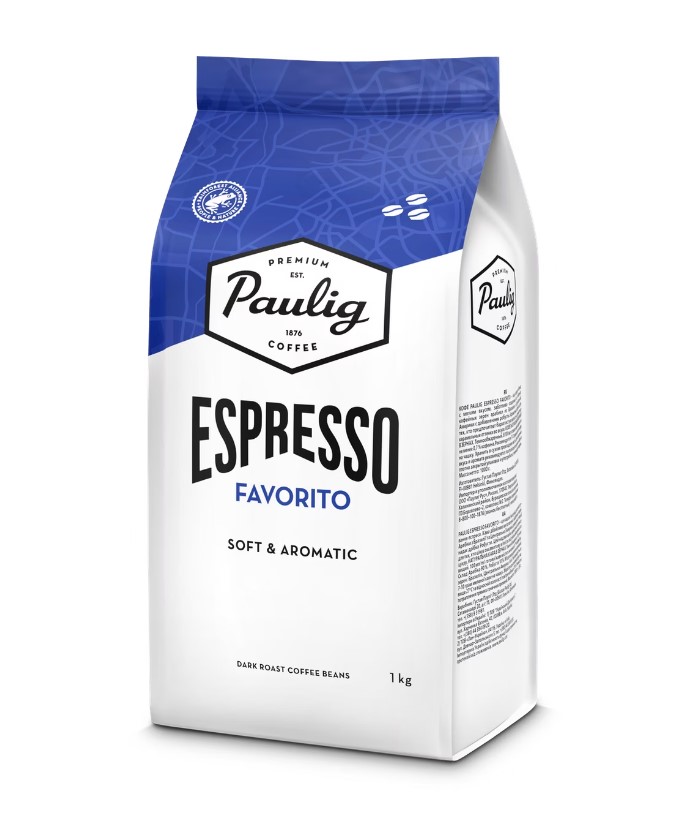 Kahvipapu 1kg PAULIG Espresso Favorito - Kahvit, teet ja kaakaot - 166199 - 1