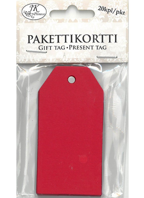 Pakettikortti punainen - Askartelutarvikkeet - 171929 - 1