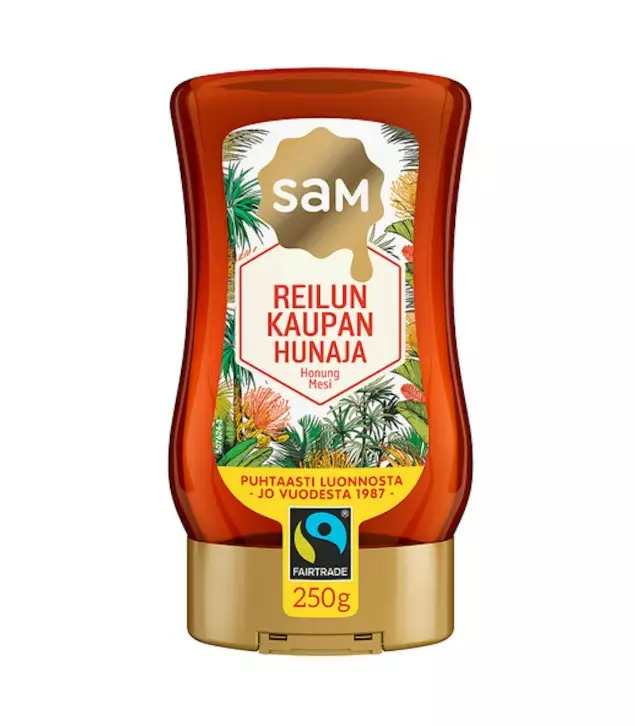 Hunaja juokseva 250g SAM Reilun kaupan - Sokerit ja muut makeutusaineet - 183249 - 1